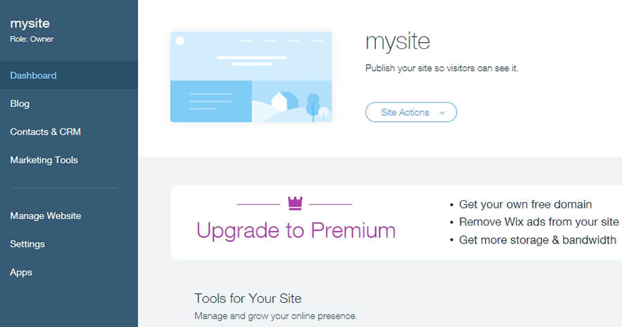 Как только вы создадите учетную запись, вы получите доступ к чистой панели, которая позволяет легко найти нужные параметры: